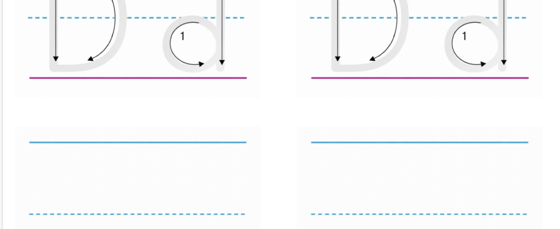 Alphabet Tracing Worksheet | Big Letters (C & D)