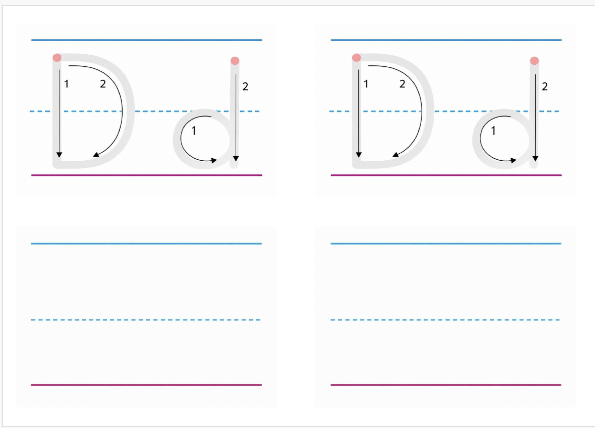 Alphabet Tracing Worksheet | Big Letters (C & D)