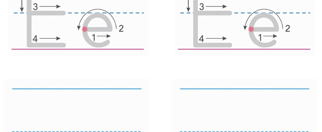 Alphabet Tracing Worksheet | Big Letters (E & F)