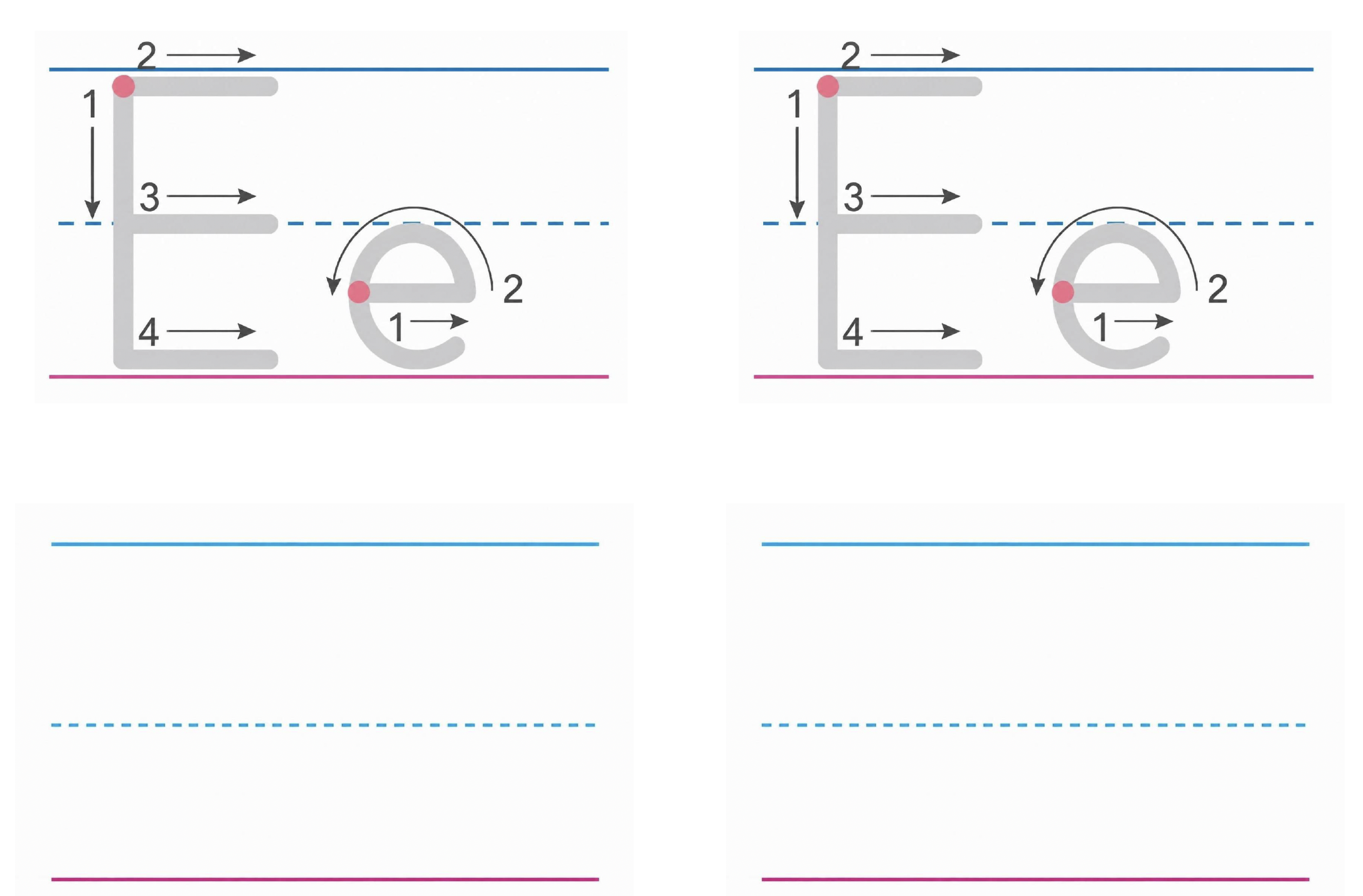 Alphabet Tracing Worksheet | Big Letters (E & F)