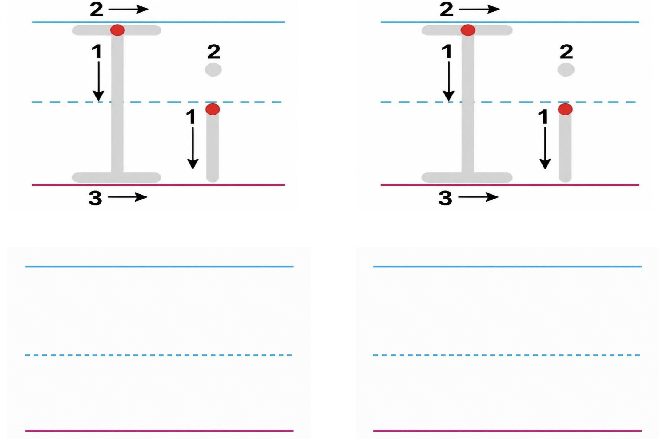 Alphabet Tracing Worksheet | Big Letters (I & J)