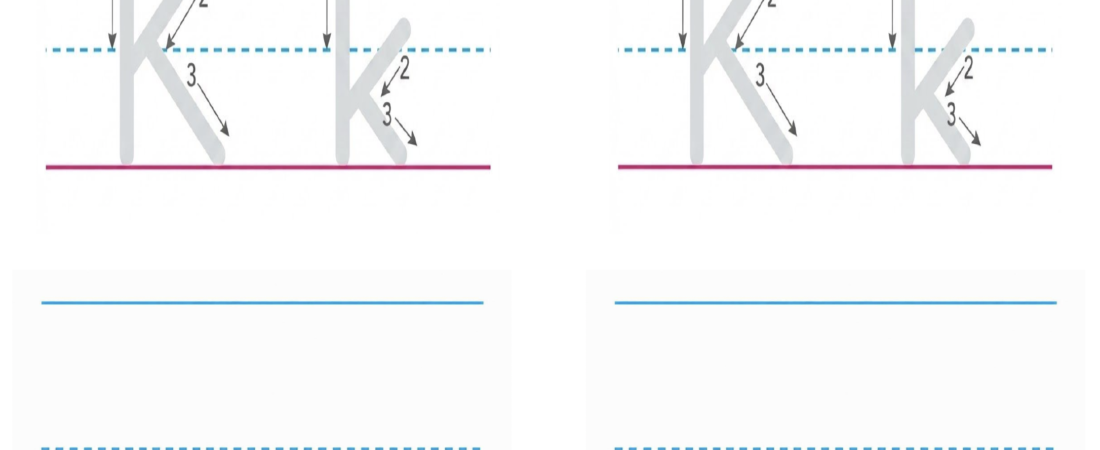 Alphabet Tracing Worksheet | Big Letters (K & L)