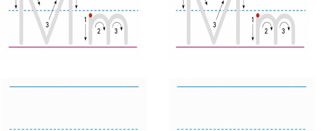 Alphabet Tracing Worksheet | Big Letters (M & N)