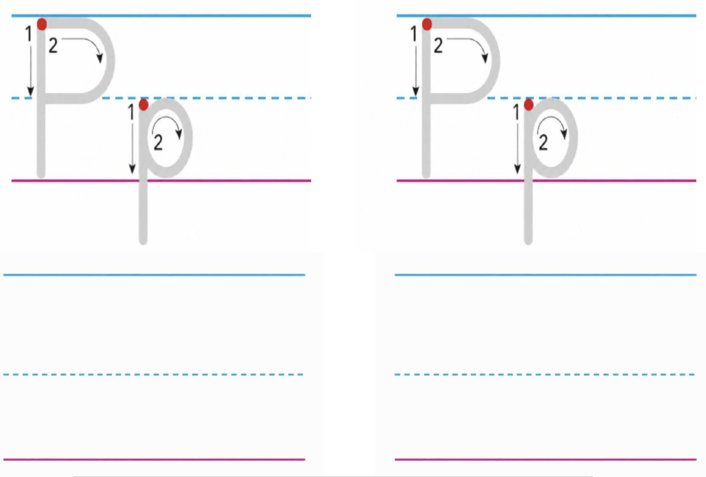 Alphabet P tracing